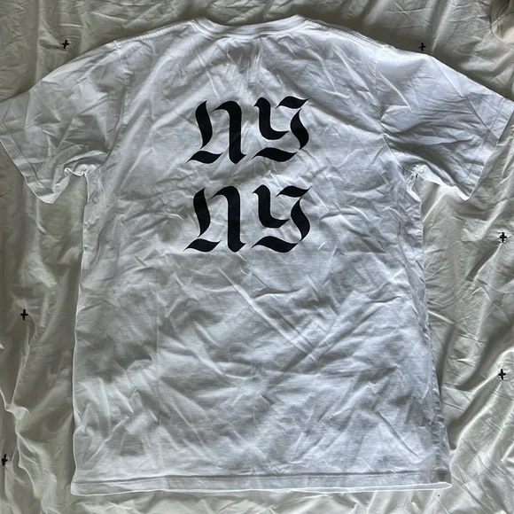 Saturdays New York City White Brand Tee Tshirt NY Script men size M - Picture 8 of 12